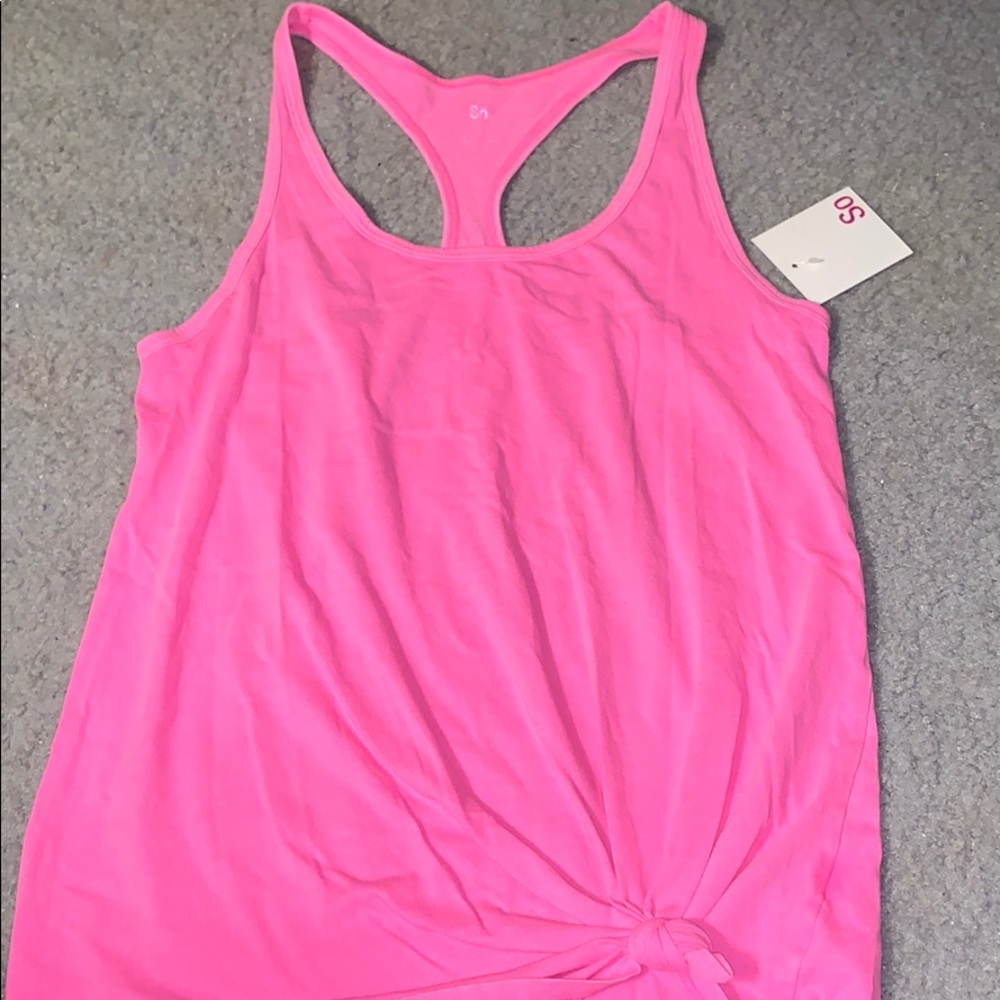 SO pink tank top